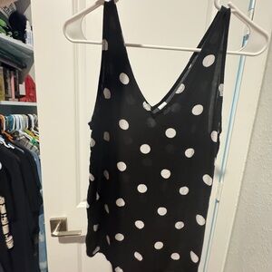 Old Navy Asymmetrical Black and White Tank Top